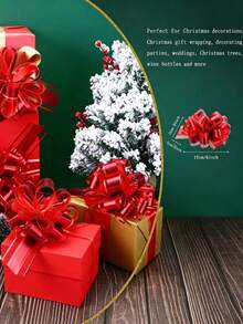 12/6/1pc Zipper Bow Gift Packaging Ribbon, Reusable, Suitable For Gift Boxes And Decoration, Gift Wrapping, Wedding Baskets, Birthday Party Gift Boxes, Floral Decoration, Christmas Gift Decoration, Party Supplies (Red) - Random - View 4