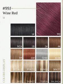 DNE HAIR 10pcs Tape In Hair Extensions 100% Human Hair 99J Wine Red Straight Style In 14-22 Inch Lengths Extensions Silky Seamless Invisible Top Quality Thick Ends Healthy Human Hair Extensions For Thin Hair And Salon Use And For All Women/Girls Daily Use - S99J - View 8