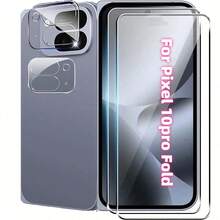 2+2件組 相容 Pixel 11 Pro XL/Pixel 11 Pro/Pixel 10 Pro Fold/10 Pro/10 Pro XL/10A/10/Pixel 9 Pro/Pixel 9 系列手機螢幕保護貼,指紋解鎖鋼化玻璃螢幕保護貼,透明高畫質、防指紋、防刮、無氣泡易安裝 - 無色 - 查看 9