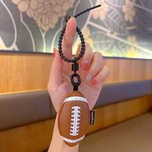 1PC Fashion PU Leather Soccer Basketball Exquisite Car Backpack Key Chain 3D Pendant Gift - Multicolor - View 15