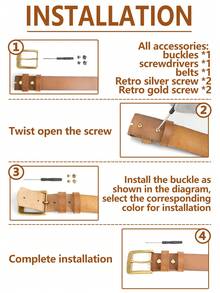 Men's Full Grain Leather Belt Featuring Oval Curved Pin Buckle And Textured Woven Emboss Pattern Across The Strap - SC543 - View 10