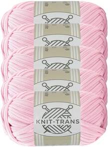 KNIT-TRANS 5 Bundles 5 Colors/500g Multi-Color Premium T-Shirt Yarn - High Elasticity Rope-Shaped Yarn, Soft Elastic Polyester Yarn, Suitable For Vibrant Crochet Projects, Ideal For Home Decor DIY Crafts, Multi-Color Yarn | Polyester Yarn | Knitting Accessories - Multiple Styles - View 1