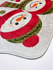 Christmas Washable Non-Slip Area Rug – Thin Soft Living Room Carpet, Kitchen Rug & Runner, Festive Holiday Home Decor - Creamy White - View 5