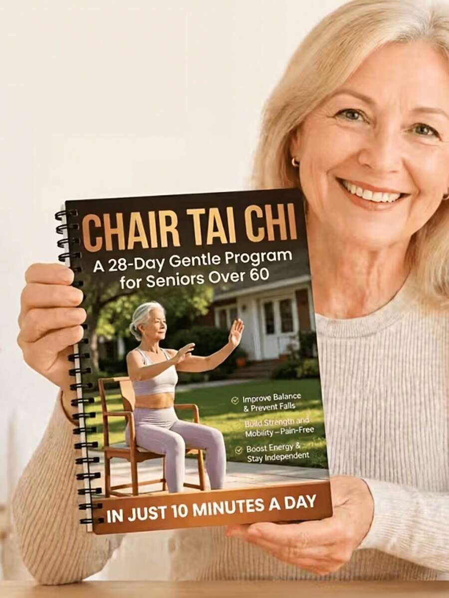 2/1pc "Elderly Tai Chi Chair Guide: Suitable For 60+ Years Old" - 28-Day Gentle Daily Training Plan, Spiral-Bound Seated Exercise Manual, Suitable For Balance Training, Fall Prevention, Strength And Flexibility Improvement, Low-Impact Chair Fitness Method - Multicolor - View 1