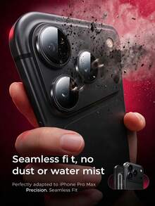 3件組 [2026新款] 9H+ 鋼化玻璃階梯式相機鏡頭保護貼，相容 iPhone 18 Pro Max/18 Pro/Duo/17 Pro Max/17 Pro/17 Air/17/16 Pro Max/16 Pro，1:1 原機相機貼合，防指紋、防刮、防碎裂、高透明度、無氣泡、易安裝，相容手機殼，黑色，送給朋友與家人的生日禮物 - 黑色 - 查看 2