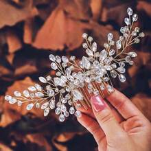 1pc Shiny Plant Elegant Party Iron Hair Comb Bridal Wedding Hair Accessory All Seasons - Color - View 12