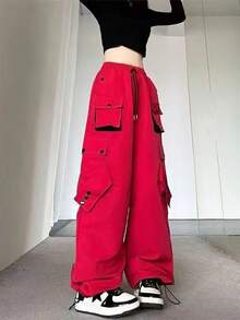 Women Pants - Red - View 4