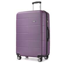 Travel Luggage Set 3 Piece Hard Shell Suitcase With Spinner Wheels TSA Lock Cabin Carry On 20 Inch 24 Inch Medium 28 Inch Large ABS+PC Case Purple - Purple - View 11