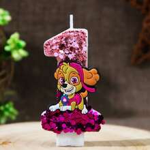 Paw Patrol Creative Dog Team Cartoon Sky Sequin Number Candles 0-9, Birthday Cake Decoration Candles Party - Multicolor - View 35