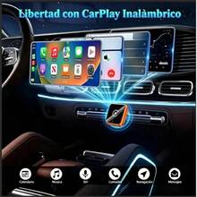 Adaptador Inalámbrico 2 en 1 para CarPlay y Android Auto, Convertidor Wireless para Vehículos con Pantalla Compatible, Conexión Bluetooth para Auto - A - Ver 10