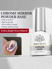 BORN PRETTY 10ml Base Gel Nail Polish Untuk Nail Powder 1/2PCS, Untuk Mendapatkan Hasil Akhir Manikur Mengkilap Metalik, Gel Kuku Fungsional yang Dapat Dilepas untuk Seni Kuku Efek Cermin DIY Kuku Halloween Kuku Natal - Mantel Atas - View 12