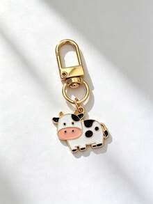 Alloy Cow Keychain Cute Panda Bag Pendant Animal Series Exquisite Small Bag Decoration Charm - Multicolor - View 3