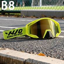 WJO Motorcycle Off-Road Goggles, Motorcycle Riding Windproof Glasses, Large Frame Wide Field Of View, Elastic Headband, Foam Face Padding, Windproof, Dustproof, Mountain Bike, Downhill, Outdoor Cycling Protective Eyewear, Multiple Colors Available - Multicolor - View 26