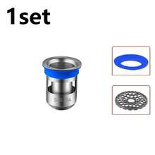 1pc Stainless Steel Anti-Odor Anti-Insect Backflow Prevention Drain Core, With Quick Drain Valve And Removable Hair/Jewelry Collector, Suitable For Sink, Bathtub, Shower, Drain Outlet, Applicable To Plumbing System - Blue - View 7