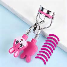 10PCS/18PCS New Cute Rabbit Handle Wide-Angle Eyelash Curler With Replacement Rubber Pads Set, One-Clip Long-Lasting Curl, Fits All Eye Shapes, Soft Rubber Pads Won't Pinch Eyelids, Non-Slip Cartoon Rabbit Grip, Compact And Portable, Perfect Christmas Gift - Multicolor - View 12