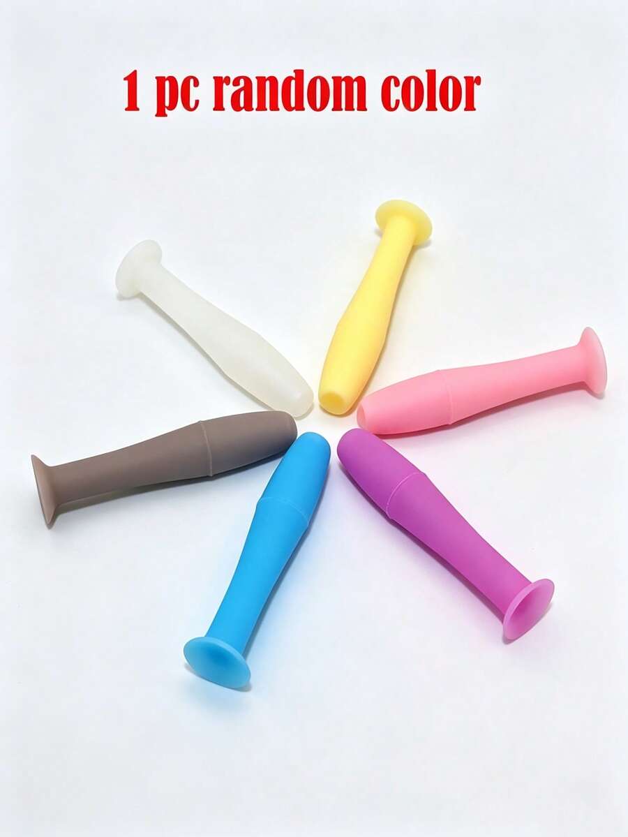 1/3/6pcs, 3cm (1.18 Inch) Press-On Nail Suction Sticks For Nail Art Beginners, Compact And Easy To Use, Random Colors, Nail Removal Auxiliary Tool - Multicolor - View 1