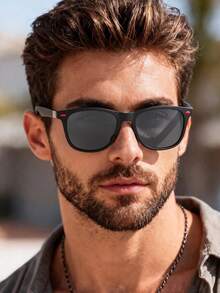 1 Pair Small Square Frame Minimalist Men's Glasses, Casual Fashion Personalized Outdoor Travel Street Style - Multicolor - View 8