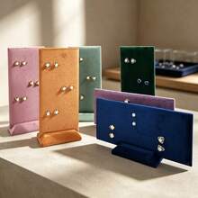 2pcs/Set Rectangular Vertical Velvet Earring Display Stand, 40 Slots, Suitable For Jewelry Store And Home Storage And Display Of Earrings - 40 Hole Earring Holder - View 6