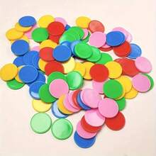 100pcs Multicolor Plastic Math Counting Chips | Educational Math Manipulatives, Suitable For Interactive Learning, Counting And Sorting, Back To School - Multicolor - View 4