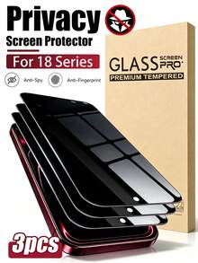 Gorilla Hero 3pcs Anti-Peeping Privacy Screen Protector, Only Supports Side Anti-Peeping, Clear Front View, Compatible With 2026 Models, Compatible With IPhone Duo/18promax/18pro/18/17e/17 Pro Max/17 Pro/17Air/17/16 Pro Max/16 Pro/16 Plus/16/15 Pro Max/15//14/13/12 And Other Models. Waterproof, Fingerprint-Resistant, High Hardness Anti-Collision, Precise Cutouts Without Blocking Camera, Easy Installation. - Black - View 11