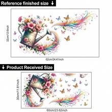 1pc Floral Butterfly And Beautiful Girl Wall Stickers For Kitchen Decals PVC Self-Adhesive Mural For Dining Room Restaurant Decoration 23.6*11.8inch - One Piece In Multiple Colors - View 9