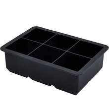 1pc Large Silicone Ice Tray With Removable Lid - 4/6/8 Cavity Design, Easy Release, Apartment Kitchen Essential, Food Design. Refrigerator Ice Box - Black - View 10