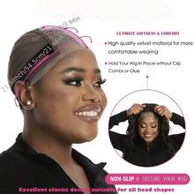 Headband & 2pcs High Definition Wig Caps, Breathable Elastic Adjustable Wig Caps, Suitable For Lace Front Wigs And Hairstyles, 3 Colors Available - View 2