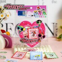 THE POWERPUFF GIRLS 20pcs Cute Anime Sticker Set. Vibrant Colors, Fun Designs, Featuring Characters Like Bubble, Flower And Fluffy. Suitable For School Supplies, Scrapbooking, DIY Projects, And A Great Gift For Anime Fans. - Multicolor - View 3