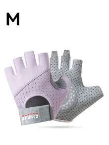 Ueasy 2pcs Women's Non-Slip Half-Finger Fitness Gloves, Breathable Micro-Pore Material & Gel Palm Padding, Adjustable Hook & Loop Wrist Strap, Multi-Function Gloves Suitable For Weightlifting, Cycling, Pull-Up Training - Multicolor - View 29