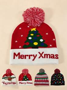 1pc Christmas Knitted Hat, Multi-Style Warm Knit Beanie, Casual Versatile Winter Hat Suitable For Outdoor, Street, Commuting - Knitted Hat - View 14