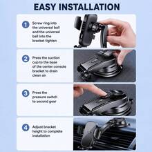 Universal Car Dashboard Phone Holder, Strong Suction And Anti-Shake/360° Rotating/Suitable For Vehicle Use, Compatible With Most Phone Models, Stable Handsfree Mobile Stand For Vehicle Driving Navigation - 02 - View 5