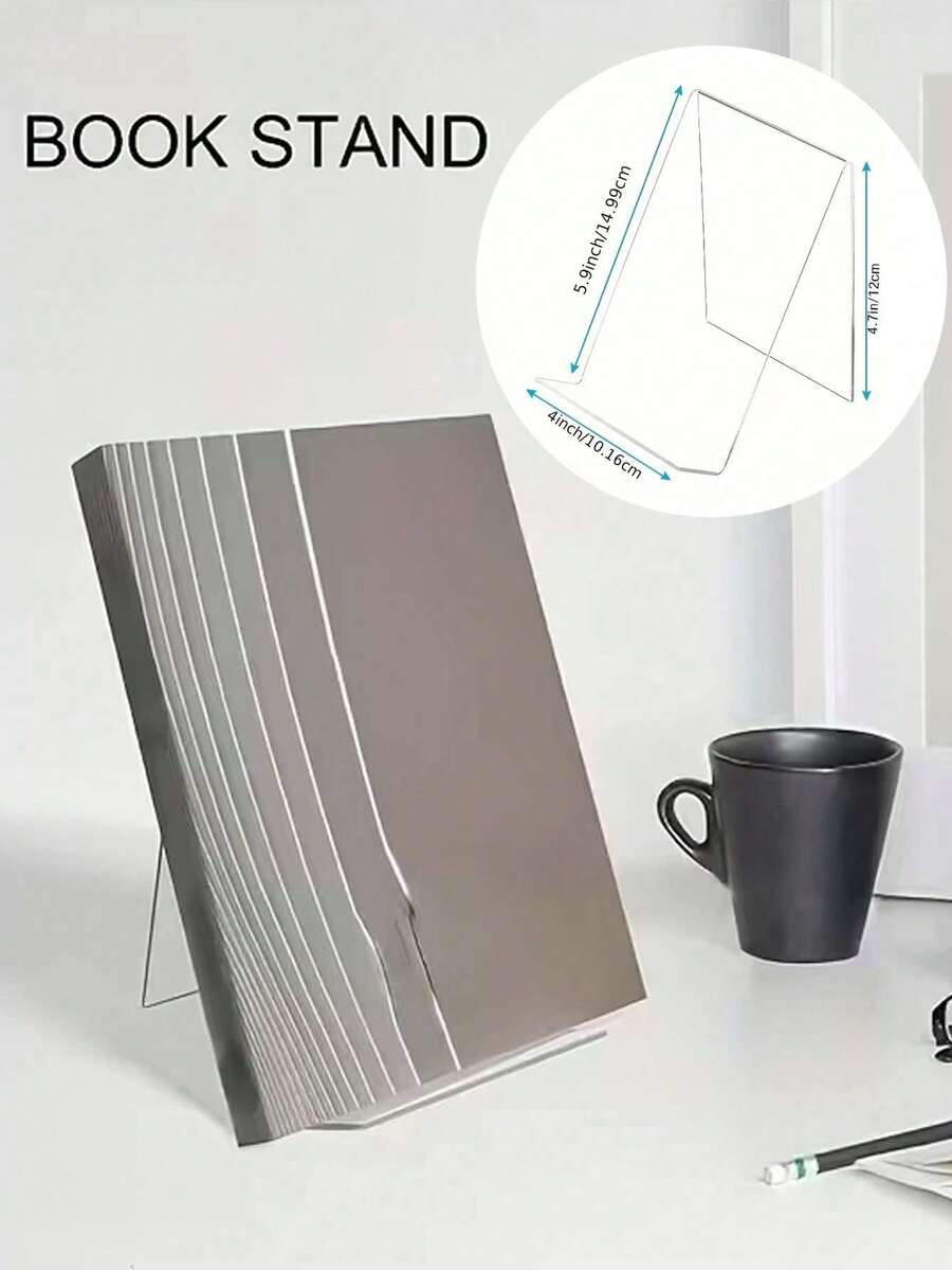 2/6pcs Acrylic Book Stand Display Rack - Adjustable Manga Easel, Transparent Acrylic Picture Frame Display Stand, Suitable For Photo Albums, Photos, Books, Notebooks, Artworks, Magazines, CDs - Sturdy, Space-Saving, Easy To Assemble, Animal Theme - View 1