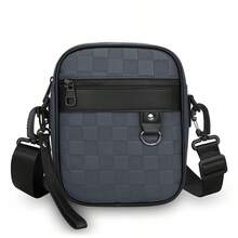 1pc New Men's Crossbody Bag Shoulder Bag Casual Fashion Multifunctional Phone Bag Lightweight Small Square Bag - Multicolor - View 15