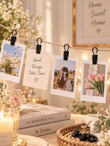 10/50pcs Black Curtain Ring Clips, Mini Curtain Clips Hooks, Curtain Hanging Clips Rings, For Hanging Curtains, Bows, Hats, Curtain Rings, Hanging Curtains, String Lights, Curtains, Party Decorations - Multiple Styles - View 4