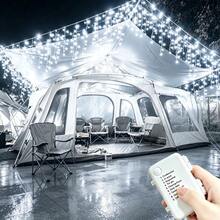 1pc 8-Function Battery Box Halloween Decoration Christmas Tree Decoration 45/80/96/150 Lights Icicle String Lights Birthday Wedding New Year Party Indoor String Lights Outdoor Eaves String Lights - Battery-powered Fairy Lights - View 3
