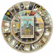 78PCS Cat Tarot Astrology Card Graffiti Stickers Cartoon Tarot Decorative Stickers Vinyl Waterproof Stickers For Water Bottle,Computer,Laptop,Phone,Luggage,Notebook,Fridge - Rectangle - View 3