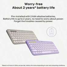 Logitech K380 Bluetooth Wireless Keyboard, Efficient Office Work Anywhere, Multi-Device One-Click Switching, Ultra-Thin Portable, Compatible With IPad, Tablet, Laptop, Phone - View 10