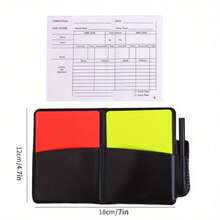 Complete Referee Toolkit: 1 Set Football Soccer Referee Wallet Notebook With Red And Yellow Cards - Red and Yellow - View 6
