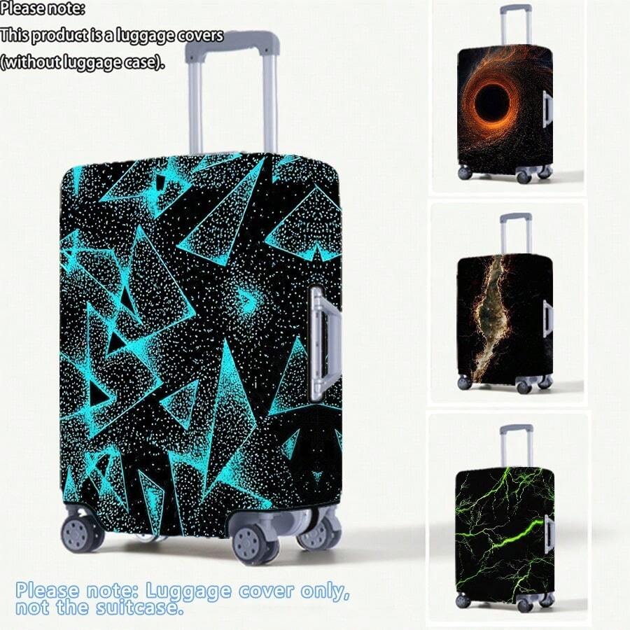 1PC / Flat Print Design / Luggage Cover (Luggage Cover Only, Suitcase Not Included) / Fits 20 To 28 Inch Luggage / Made Of Thickened Fabric / Essential Accessory For Your Travel And Checked Luggage