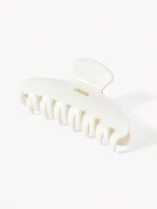 Opalesca 3pcs/1pc Women 9.2cm/3.62in White Brown Tortoise Shell Leopard Print Oval Lightweight Plastic Hair Clip Fashion - Multicolor - View 9