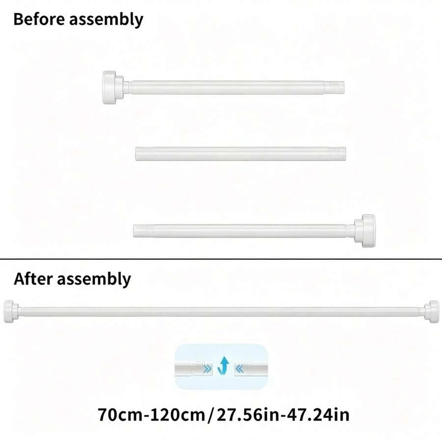 Shower Curtain Rods - [white]70cm-120cm - View 1