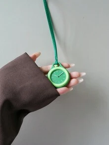 New Round Hanging Watch Creative Quartz Watch Fashion Versatile Backpack Bag Decoration Pendant Portable Small Clock - one-size - View 20