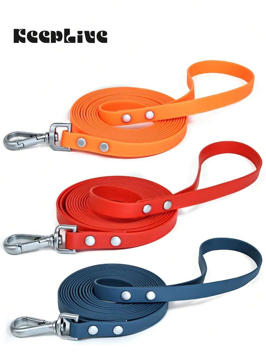 KEEPLIVE Waterproof Tear-Resistant PVC Dog Leash With Heavy-Duty Metal Buckle, Soft Odorless Easy To Clean, Suitable For Small And Medium Dogs: Maltese, Yorkshire Terrier, Pomeranian, Chihuahua, For Daily Use, Training And Hiking - Multicolor - View 1