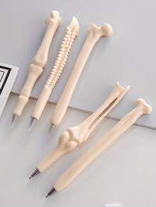 Upgraded High-Quality 2pcs Pen Set, 1pc Bone Pen And 1pc Carrot Pen - Fun And Unique Gift For Nurses, Doctors, And Office Supplies, Random Style - Multicolor - View 5