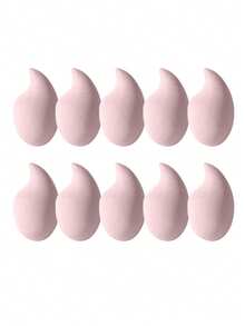 2/4/6/8/10/20 PCS Curved Teardrop Beauty Sponge, Latex-Free Ultra Soft Makeup Blender, Wet & Dry Use Foundation Concealer Cosmetic Puff - Pink - View 5