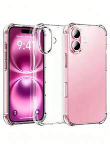 Shockproof Silicone Soft Case Compatible With Iphone 16 Pro Max, Ultra-Thin Transparent Back Cover, Compatible With Apple 16 Plus Pro Max 16+ 16Pro, Slim Shell, Waterproof, Anti-Fall, Anti-Scratch - Clear - View 2