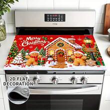 1pc Christmas Absorbent Mat, Gingerbread Man Pattern, Kitchen Countertop Absorbent Drying Mat, Coffee Machine Mat, Pour-Over Coffee Pot Mat, Dish Drying Mat, Non-Slip Heat-Resistant Kitchen Mat, Dining Table Mat, Breakfast Mat, Washing Machine Mat, Home Kitchen Dining Table Coffee Shop Bar Decor Mat, Holiday Party Housewarming Gift - Multicolor - View 9