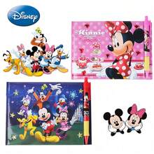 Monogram 1PC Disney Officially Licensed Minnie Autograph Book Set, Mickey Friends Notebook With Pen, Castle Fireworks Theme, Stationery Gift For Fans - Multicolor - View 2