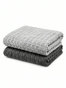1/2/4pcs Plaid Kitchen Towels, Square Dish Cloths, Solid Color, Highly Absorbent And Durable, Suitable For Tableware And Countertops, Ideal For Drying Dishes And Hands - Multicolor - View 10
