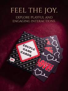 Couples Card Game: 50 Playful & Interactive Challenge Cards For Romantic Date Nights - Fun Evening Activity, Spark Romance & Connection, Perfect Anniversary, Valentine's Day & Birthday Gift For Him And Her - Multicolor - View 1